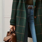 Graziella | Long Tweed Check Coat