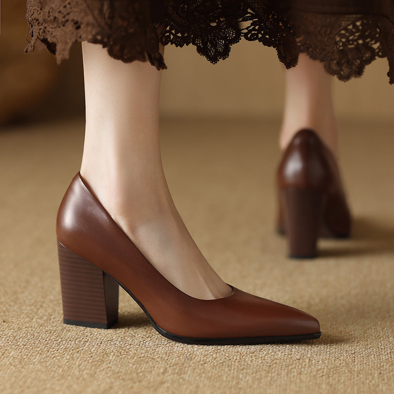 Zella Genuine Leather Heels