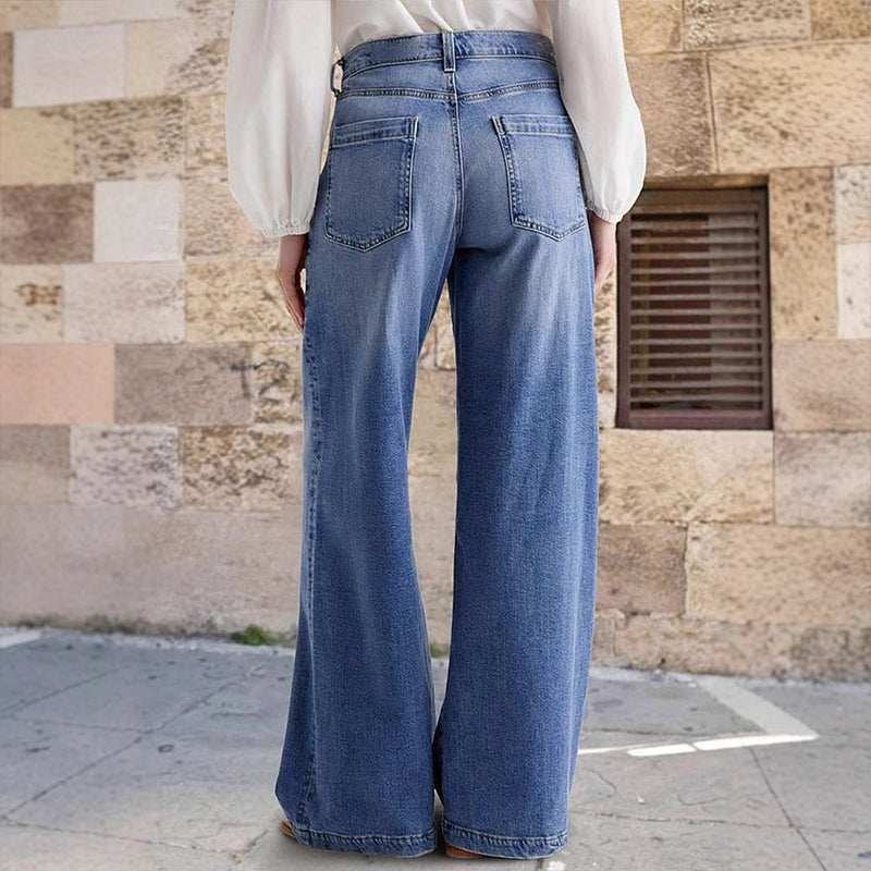 👖 Vintage Denim Appeal | Women’s High-Waist Wide-Leg Jeans