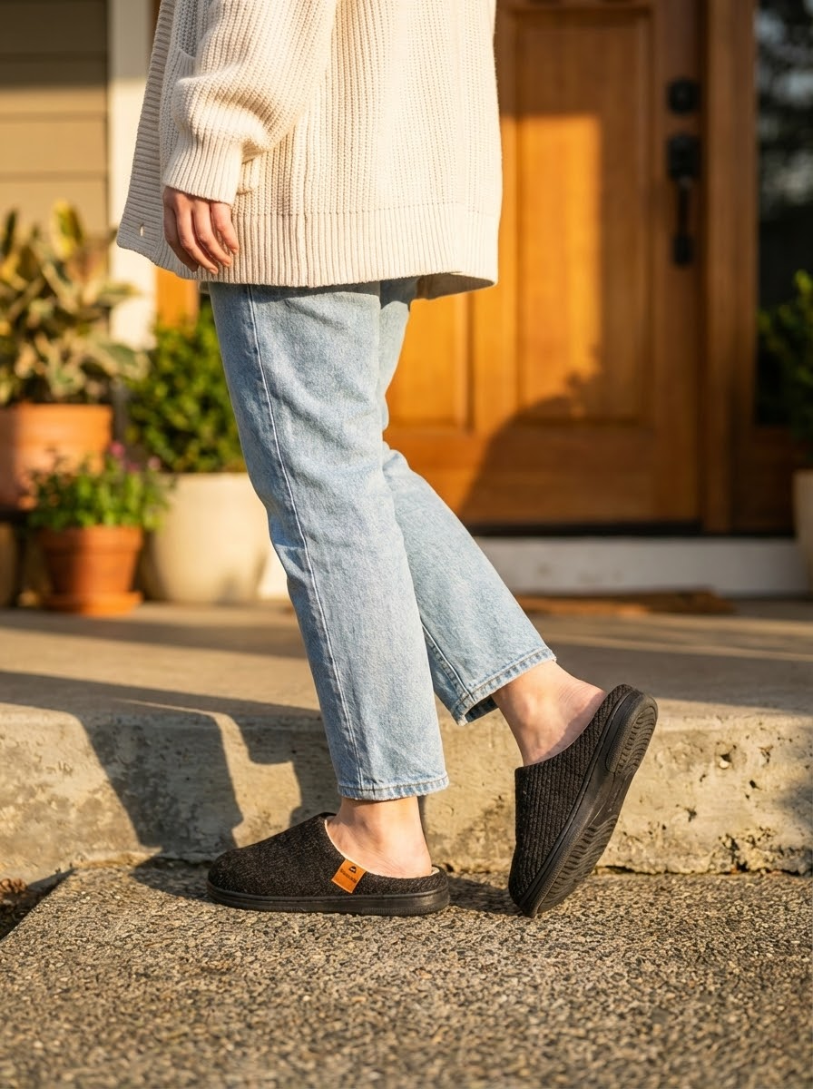CloudStep™ Fleece-Lined Memory Foam Slippers