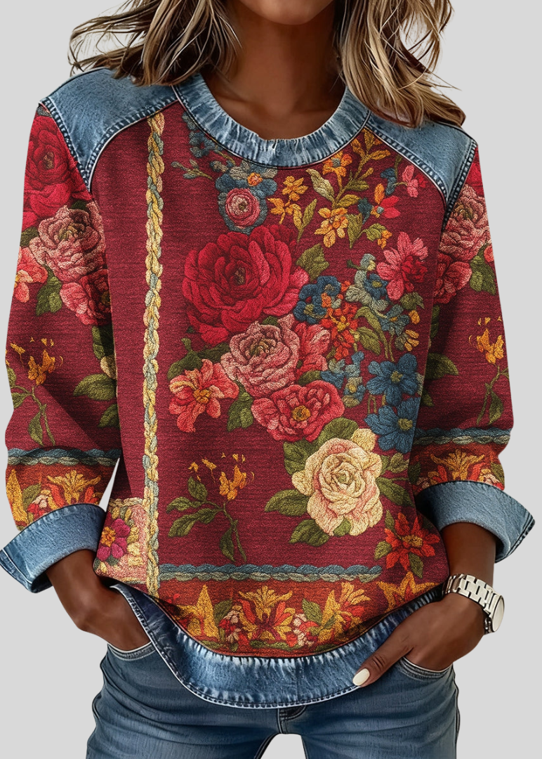 Junelle™ | Floral Print Sweatshirt