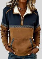 Alvette™ | Sherpa Collar Half-Zip Pullover