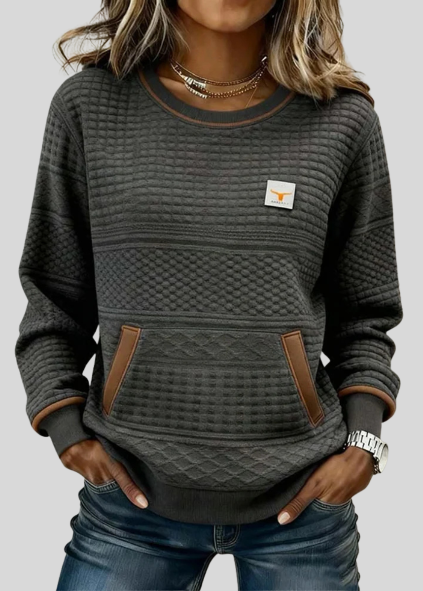 Noelle™ | Crew Neck Colorblock Sweatshirt