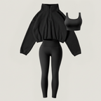 Fleece Set (3 Pcs: Sweater+Bra+Leggings)