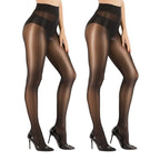 💖 Everyday Comfort | Women's High-Waisted Sheer Shiny Tights – Buy 1 Get 1 Free