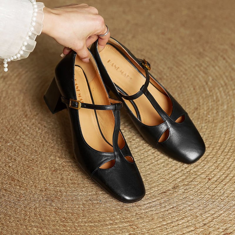Alysa Genuine Leather Heels