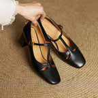 Alysa Genuine Leather Heels