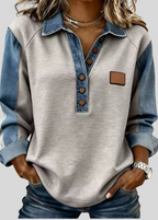 Voxanne™ | Denim Collar Pullover