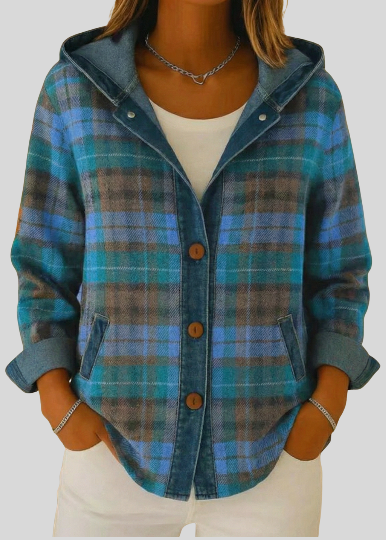 Bevlyn™ | Hooded Plaid Shacket