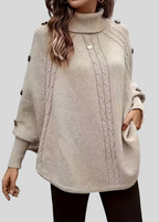 Norelle™ | High-Neck Cable-Knit Sweater