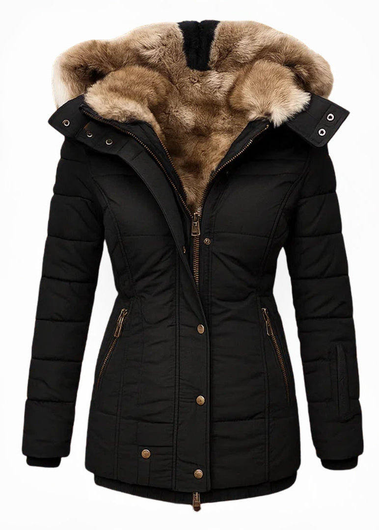Valeria | Warm Winter Coat Lined with Fur