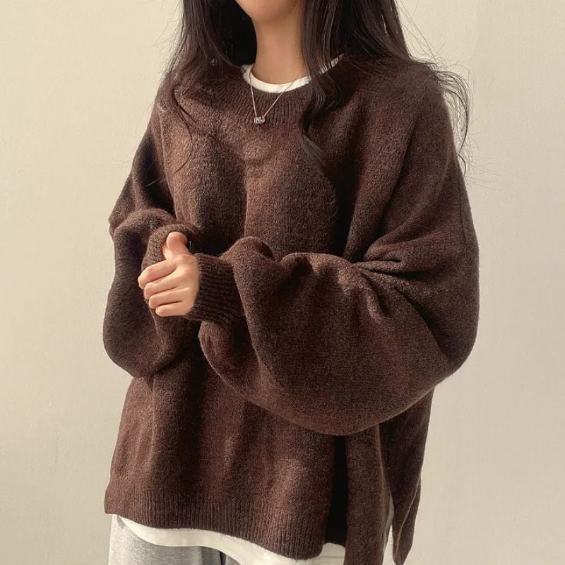 Korean Oversized Fleece Sweater