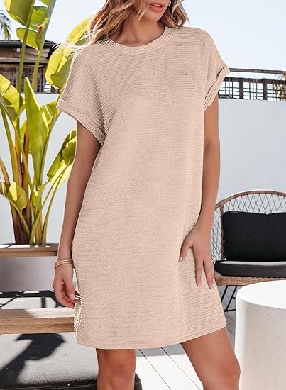 Women's short-sleeved spring mini dress