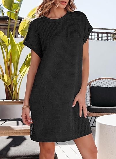 Women's short-sleeved spring mini dress