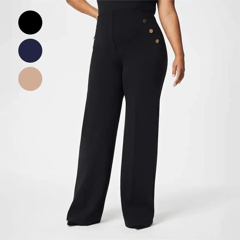 ✨ Flattering Comfort | Women's High-Waisted Tummy-Control Wide-Leg Pants