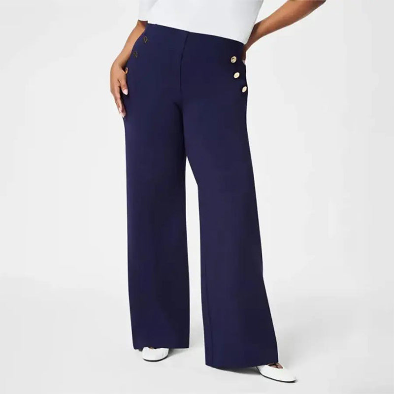 ✨ Flattering Comfort | Women's High-Waisted Tummy-Control Wide-Leg Pants