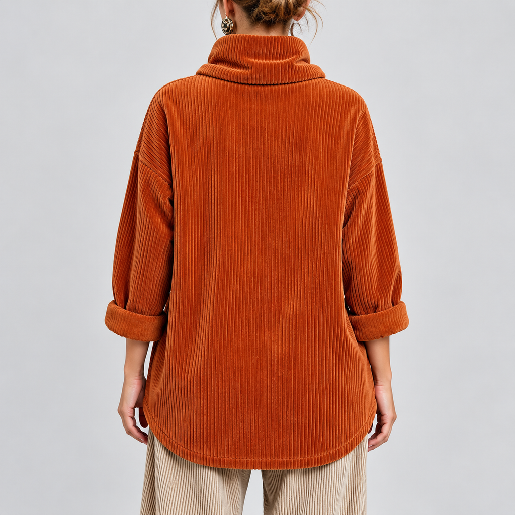 Sophie | One-Button Corduroy Wrap Top