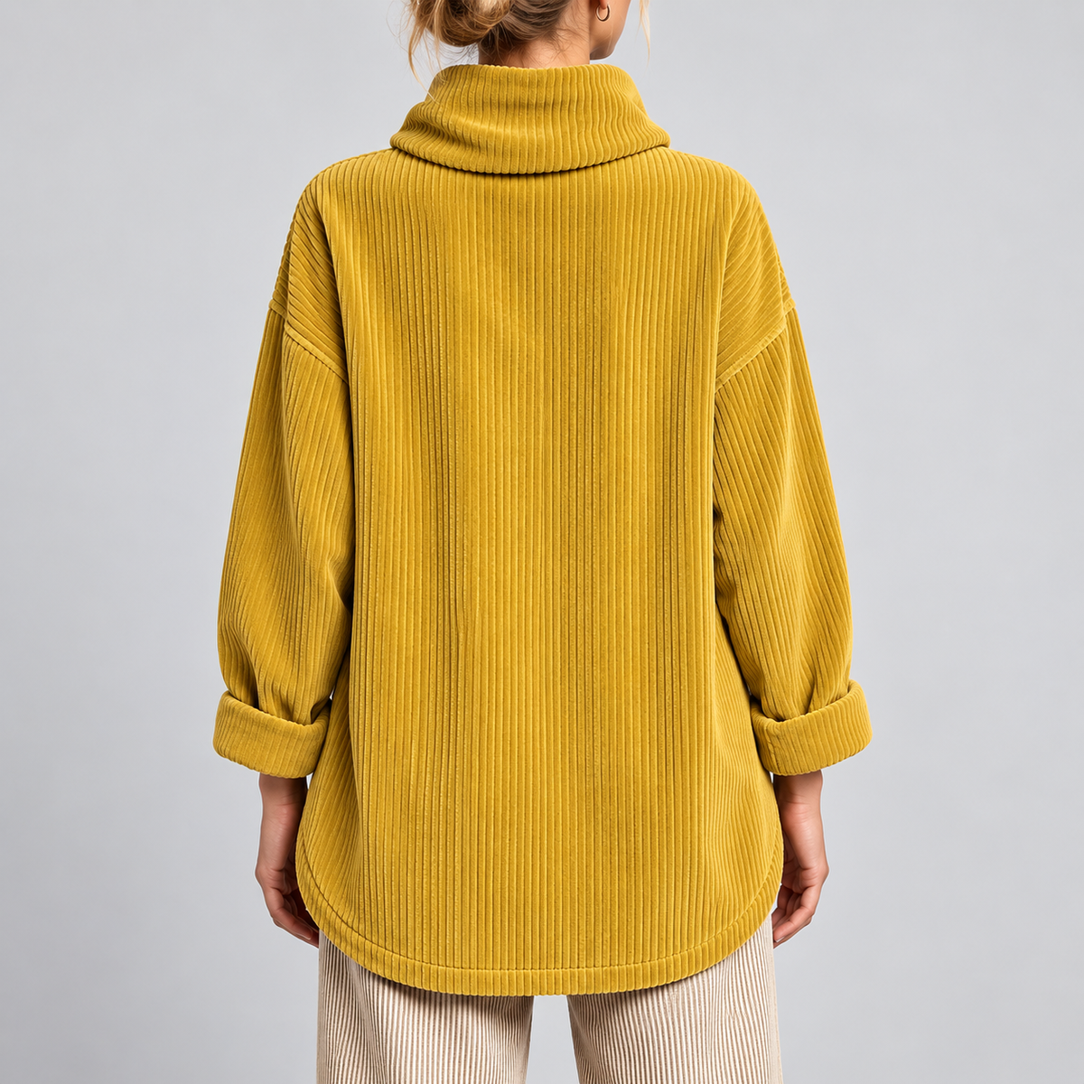 Sophie | One-Button Corduroy Wrap Top