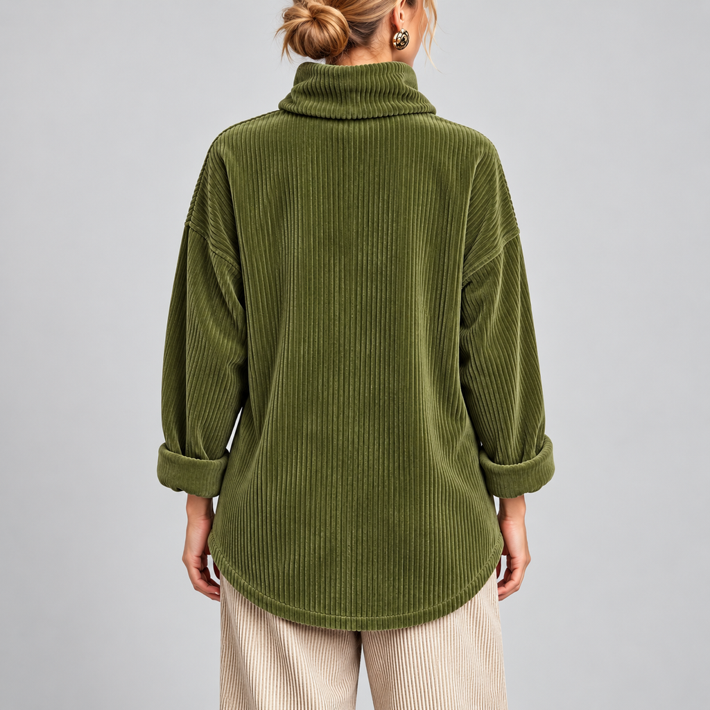 Sophie | One-Button Corduroy Wrap Top