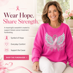 🎀Breast Cancer Awareness Angel Wings Pink Ribbon Sweatshirt – Support, Strength & Hope