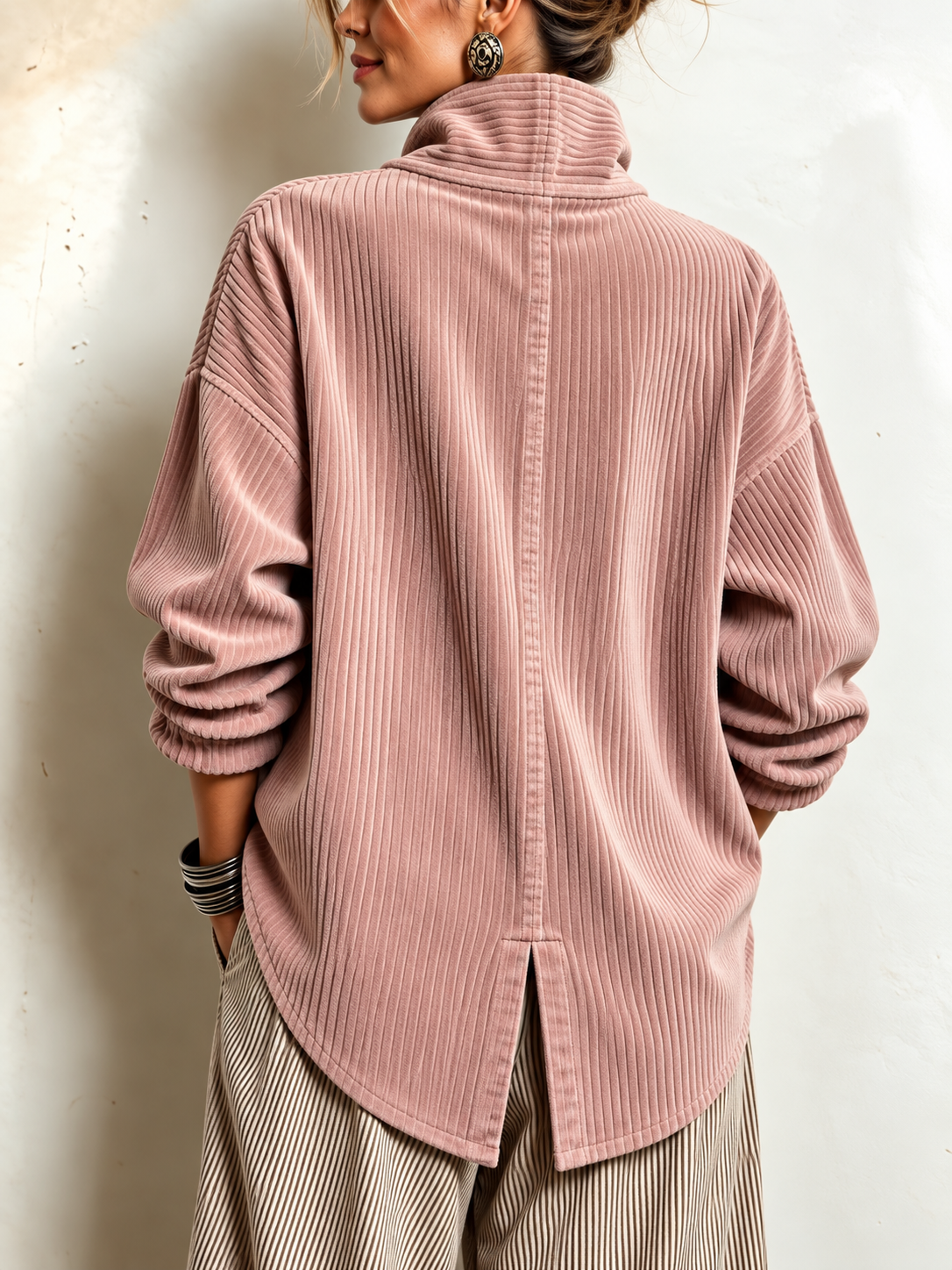 Olivia | Corduroy Button-Up Top