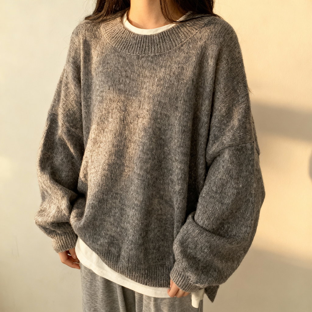 Korean Oversized Fleece Sweater