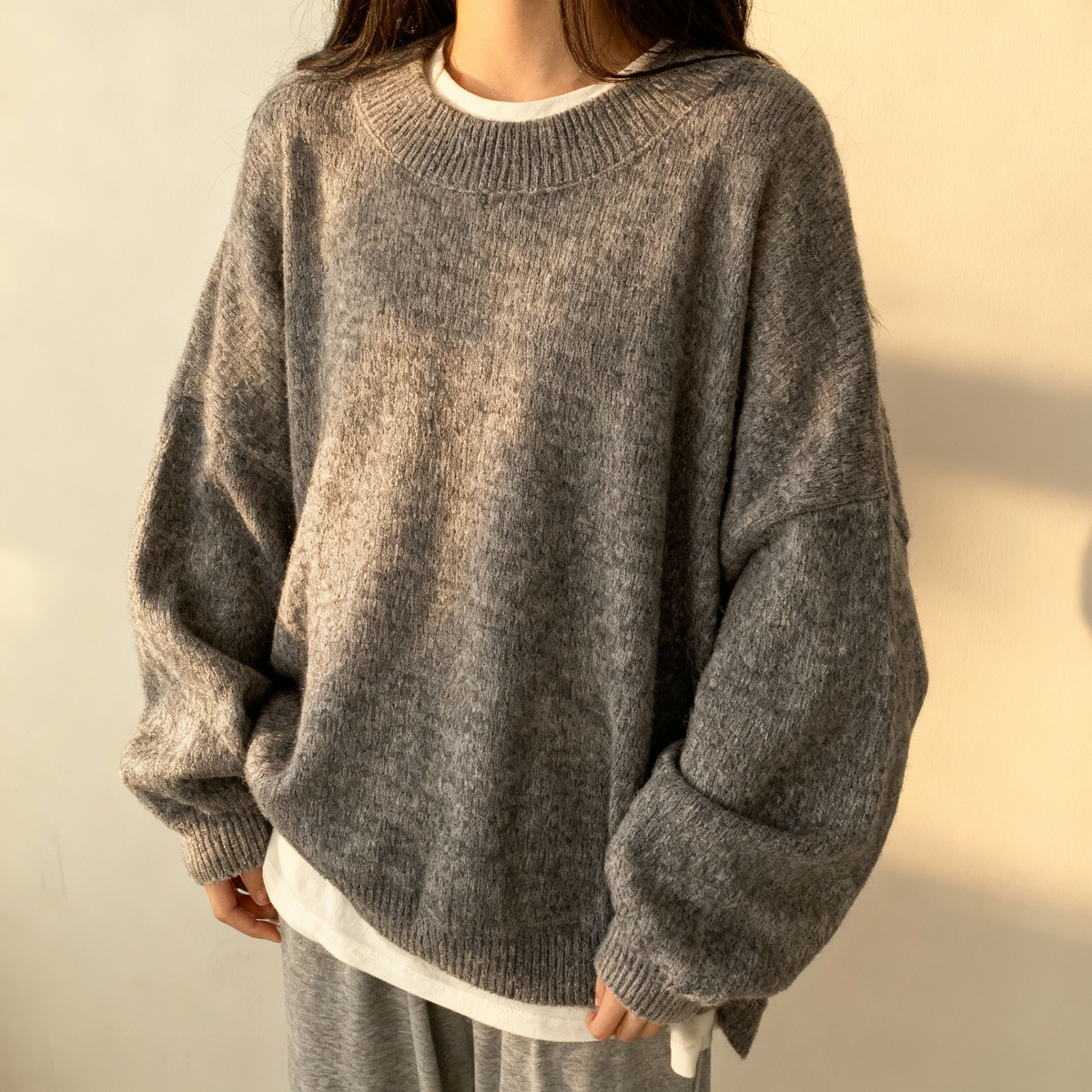 Korean Oversized Fleece Sweater