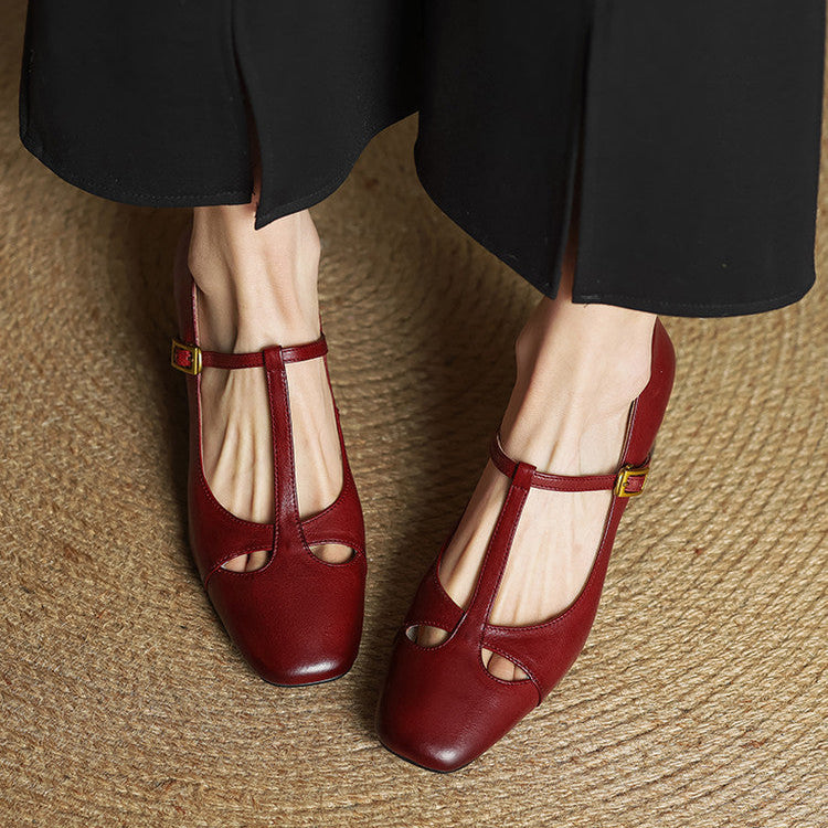 Alysa Genuine Leather Heels