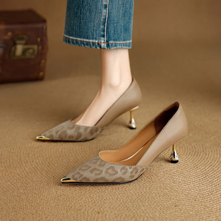 Clair Genuine Leather Heels