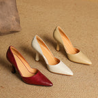 Naila Genuine Leather Heels