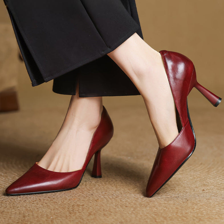 Naila Genuine Leather Heels