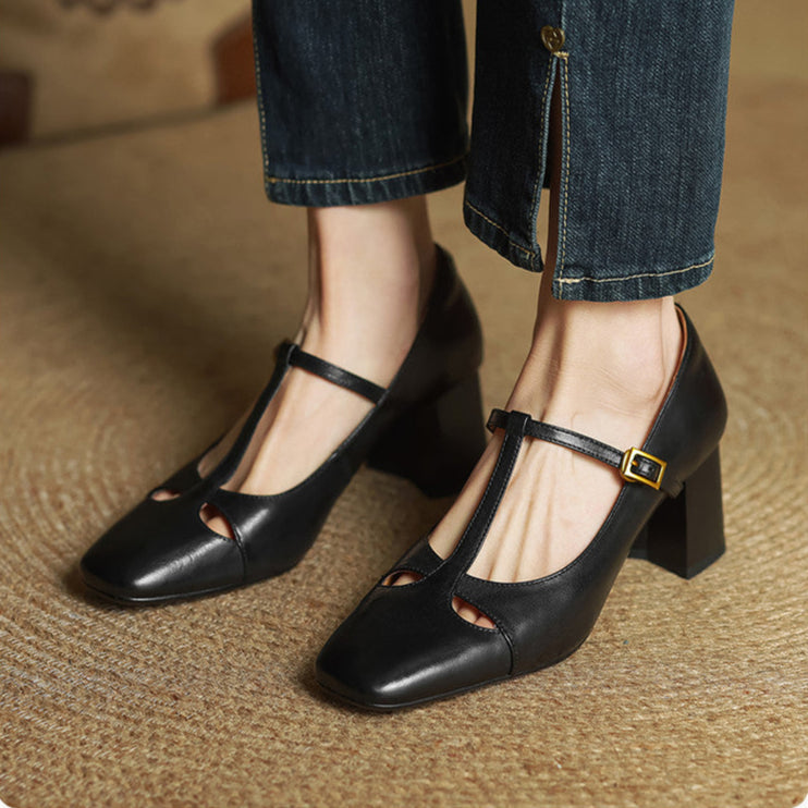Alysa Genuine Leather Heels