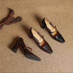 Maela Genuine Leather Heels