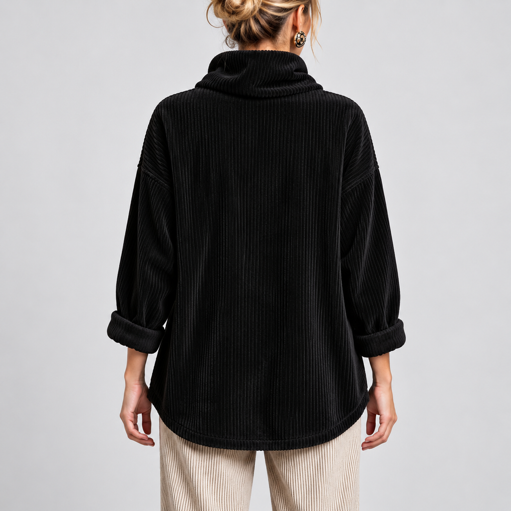 Sophie | One-Button Corduroy Wrap Top