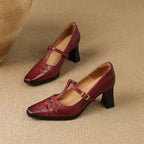 Tyla Genuine Leather Heels