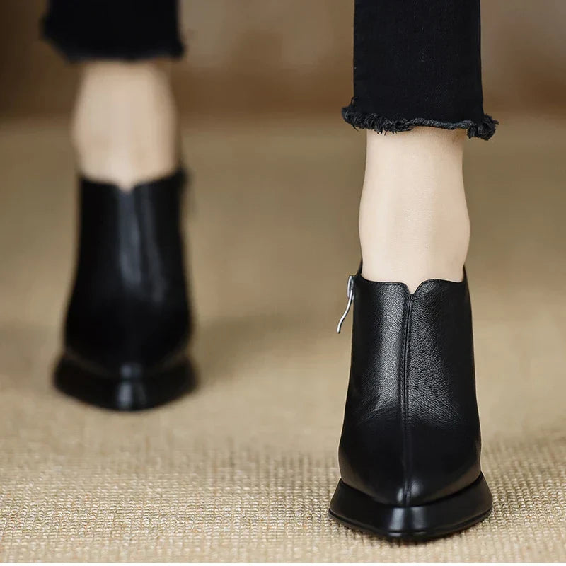 Anita Leather Heels