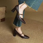 Maela Genuine Leather Heels