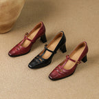Tyla Genuine Leather Heels