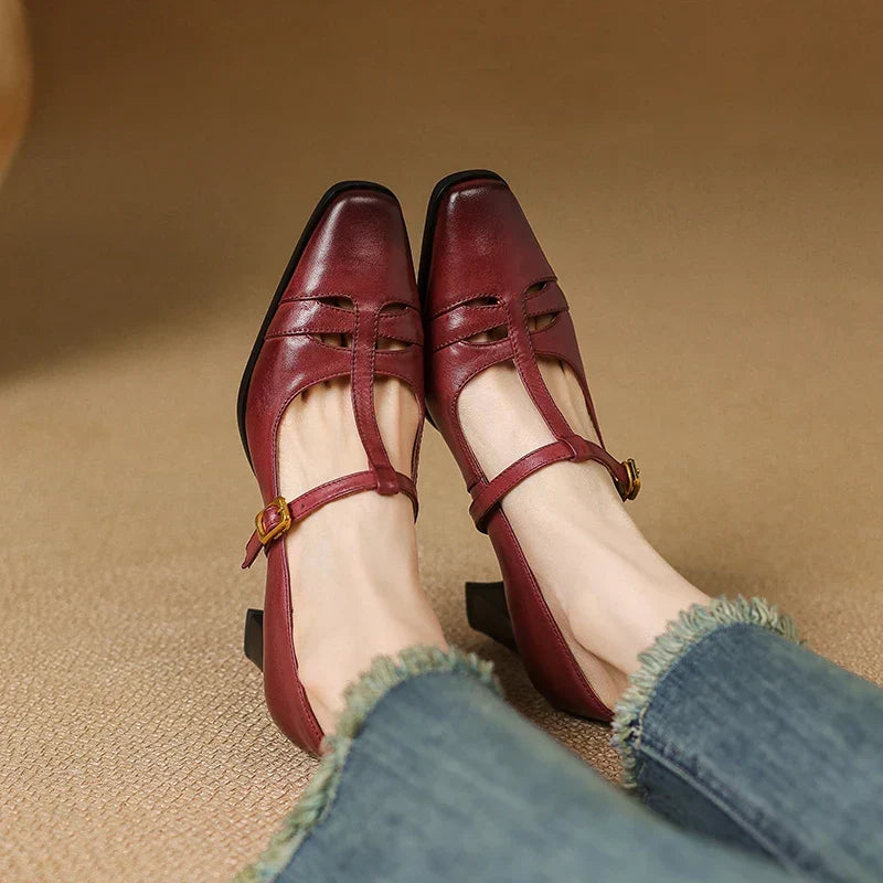Tyla Genuine Leather Heels