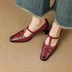 Tyla Genuine Leather Heels