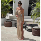 The Marina Mesh Halter Cover-Up Dress
