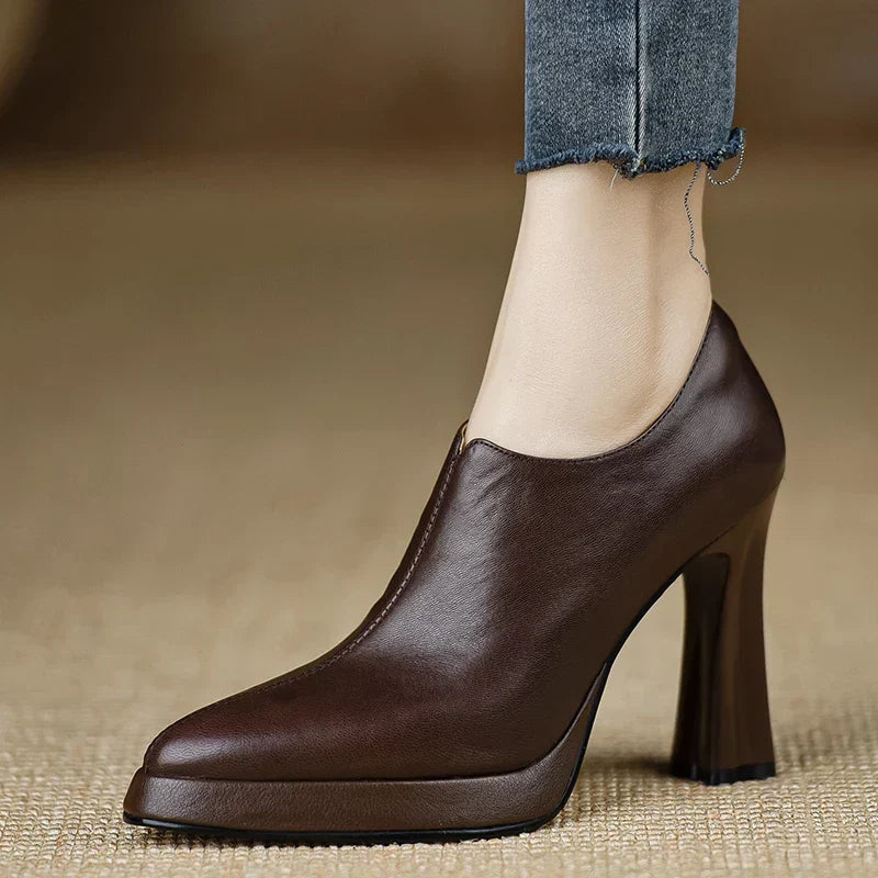 Anita Leather Heels