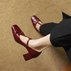 Alysa Genuine Leather Heels