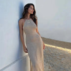 The Marina Mesh Halter Cover-Up Dress