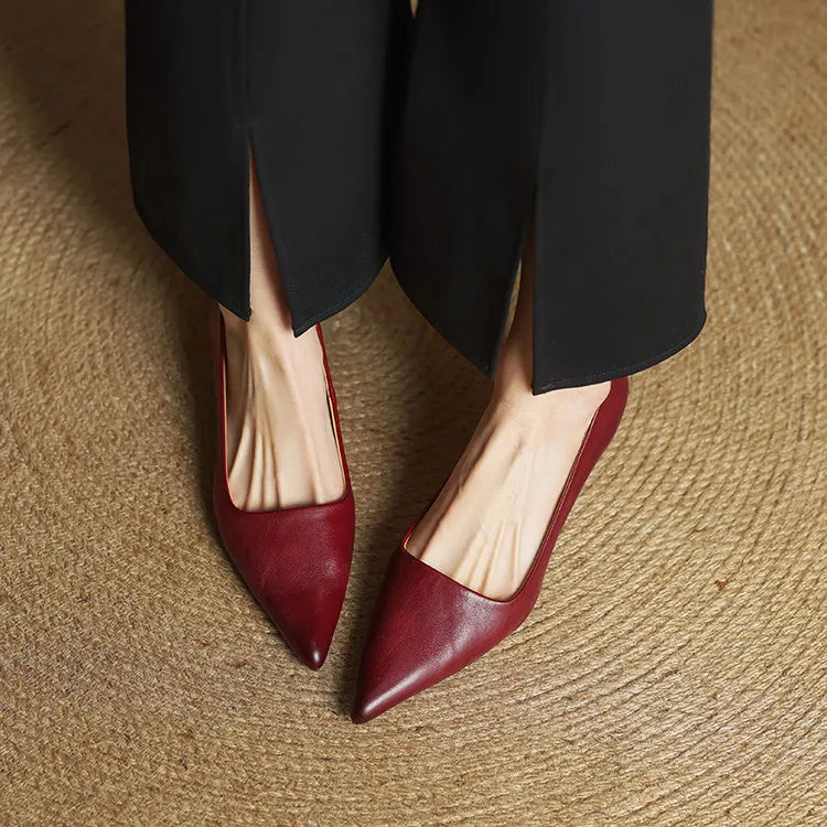 Yanil Genuine Leather Heels
