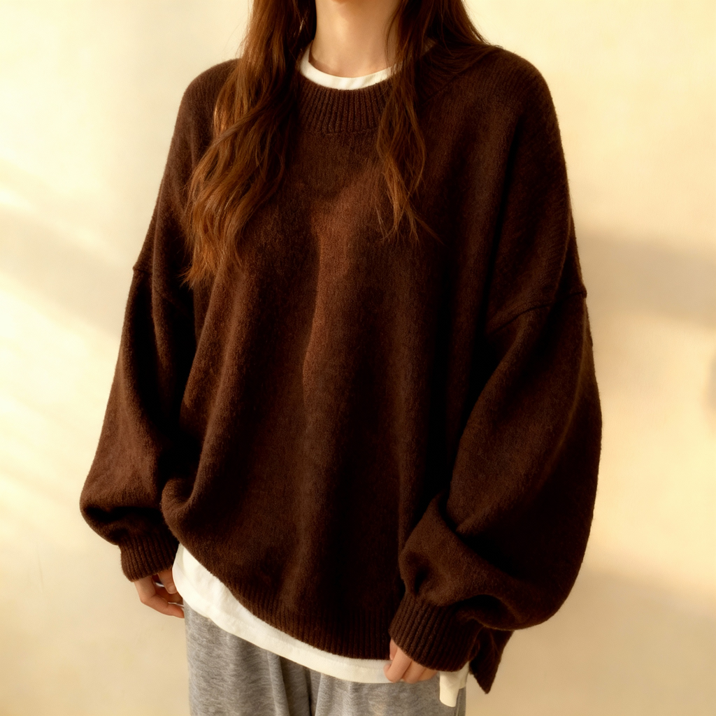 Korean Oversized Fleece Sweater