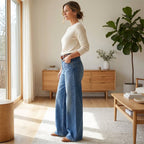 👖 Vintage Denim Appeal | Women’s High-Waist Wide-Leg Jeans