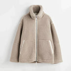 Silvana | Oversized Teddy Jacket with High Collar