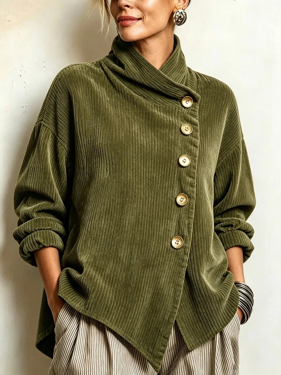 Olivia | Corduroy Button-Up Top