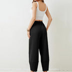 🎉Hot Sale 50% OFF🎉Women's casual ankle trousers with loose fit and elasticated waist